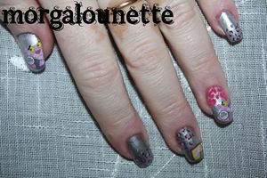 nail art morgalounette panthère rose nail art morgalounette panthère rose