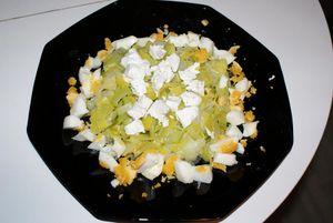 Chèvre sur lit de poireaux