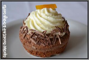Cupcake-Chocolat noir & Orange confite L heure du gouter