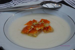 Velouté de radis noir et haddock au safran 2