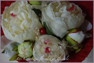 Bouquet de mariée coeur de pivoines