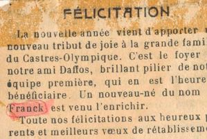 FELICITATION