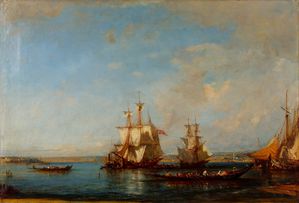 Félix Ziem - Caiques and Sailboats at the Bosphorus - Goog