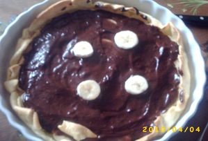 tarte banane chocolat