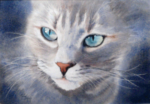 aquarelle chat,Agnes Martine VANPARIJS