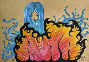 Femme aux cheveux d-eau