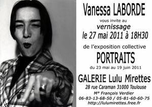 Invitation exposition Vanessa Laborde