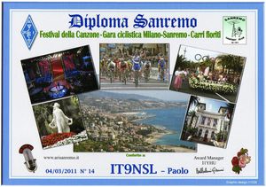 IT9NSL diploma Sanremo 2011