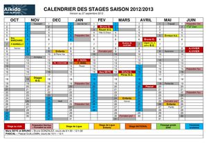 CALENDRIER DES STAGES club 2012-2013 8-10-2012