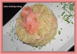 risotto au saumon fumé