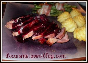 magret sauce cassis