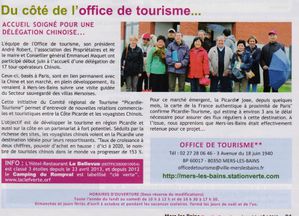 Journal municipal été 2013 - Visite tour opérateurs chin