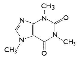 caffeine structure 3d transparent