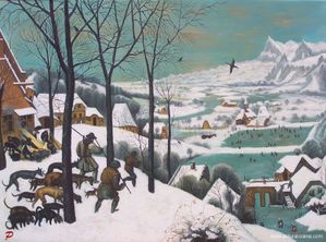 bruegel chasseurs dans neige l