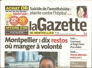 Gazette Montpellier 26 avril 2011