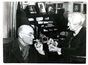 Gisèle Freund André Gide et Mme Rysselbergh