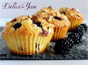 Muffins aux Mûres Amandes Marine