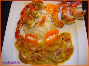 Brchettes de gambas au romarin- miel2