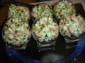 verrine pommes saumon