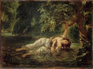 Delacroix la mort d'Ophelie