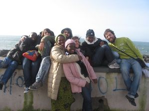 Jeunes Congolais et italiens à Portici (Italie)