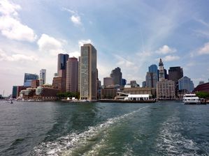 Boston skyline vue du ferry