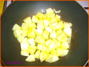 Pommes en cuisson