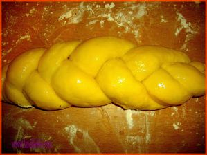 tresse briochée dorée à l'oeuf