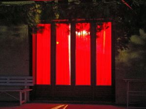 Rideaux rouges gr