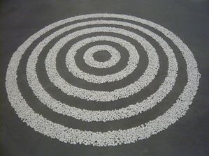 Small white pebble circles - 1987