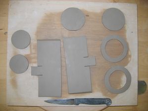 découpage au couteau, après séchage léger