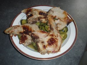 cotes de porc aux courgettes 001
