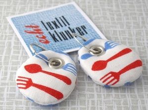 boucles d'oreilles tissu