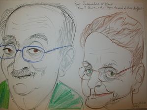 caricatures d'Henri et Jacqueline