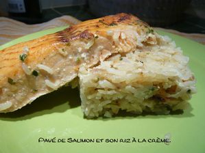 Pavé de saumon et son riz à la crème 2