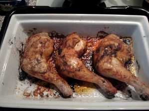 CUISSES DE POULET GRILLE APRES CUISSON