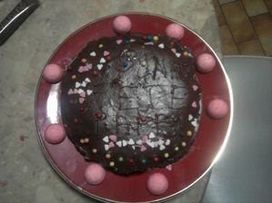 GATEAU ANACHOCOPLUME AU MOMENT DE SERVIR