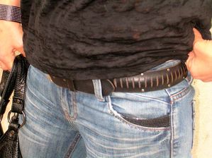 jeans Morgan ceinture cuir