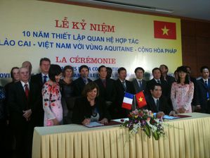 VIETNAM Lao Cai signature protocole coopération Aquitaine.