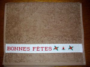 Serviette ouverte pour Marie-Jo