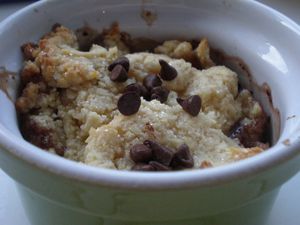 Crumble poire chocolat