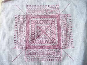 boite à sucre blackwork broderie