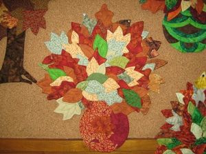 vase de feuilles