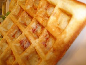 hum gaufre salées jambon fromage