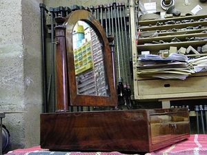 barbiere epoque Empire en acajou