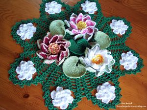 nenuphars-nympheas-crochet-Giverny-decoration-table