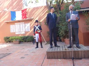 Cérémonie avec l'ambassadeur de France à Buenos Aires