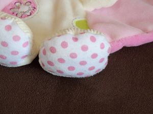 doudou LAPIN rose plat rond my baby Nicotoy (4)