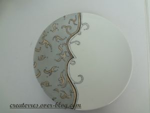 assiette bicolore platine