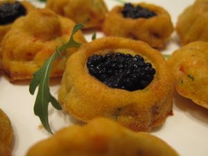 Bouchée aux légumes, oeufs de poisson